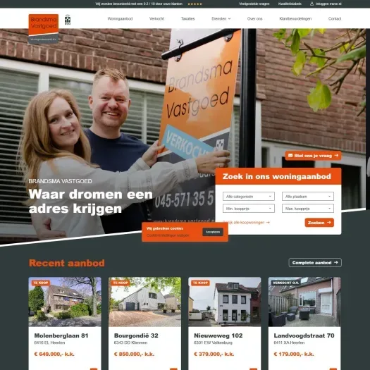 Capture d'écran du site web de www.brandsma-vastgoed.nl