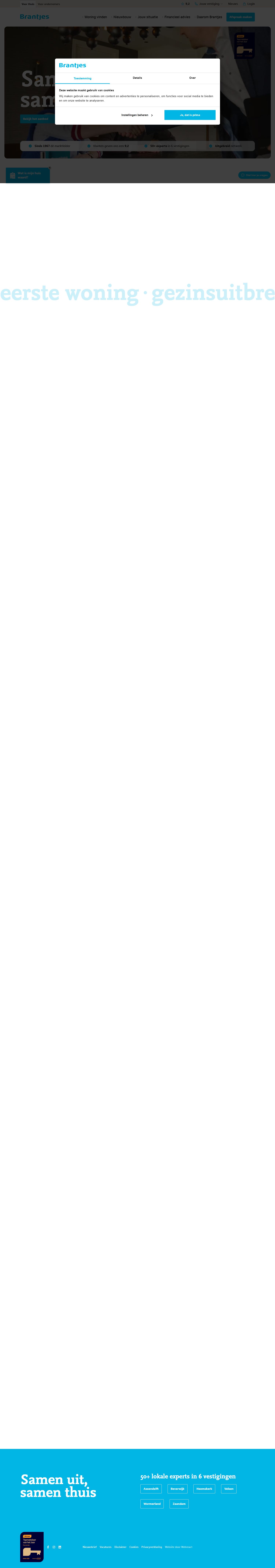 Screenshot der Website von brantjes.nl