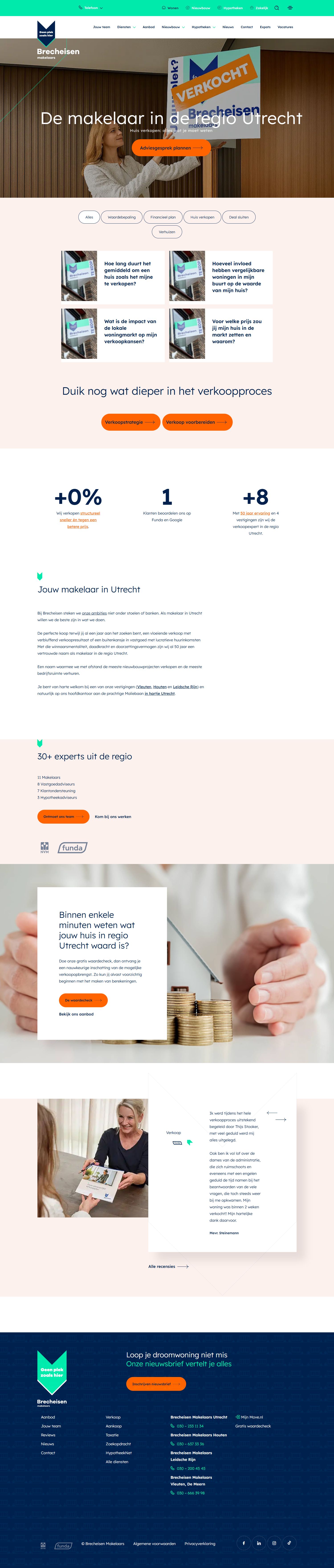 Screenshot der Website von www.brecheisen.nl