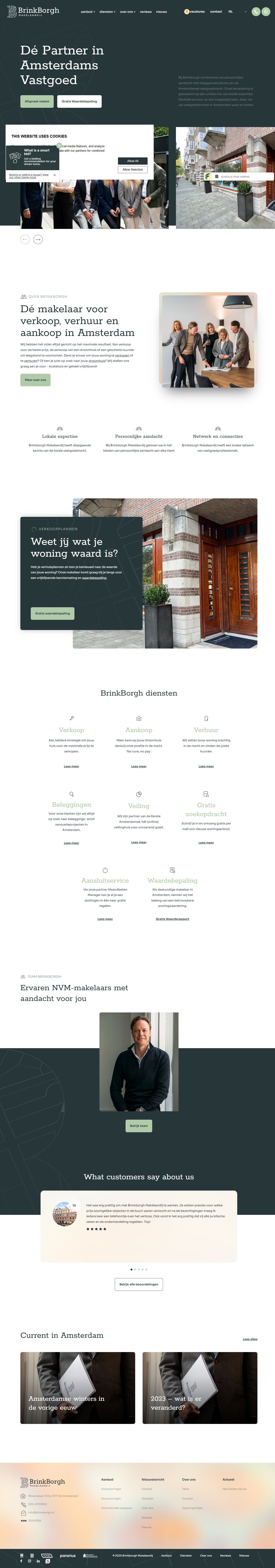 Screenshot der Website von www.brinkborgh.nl