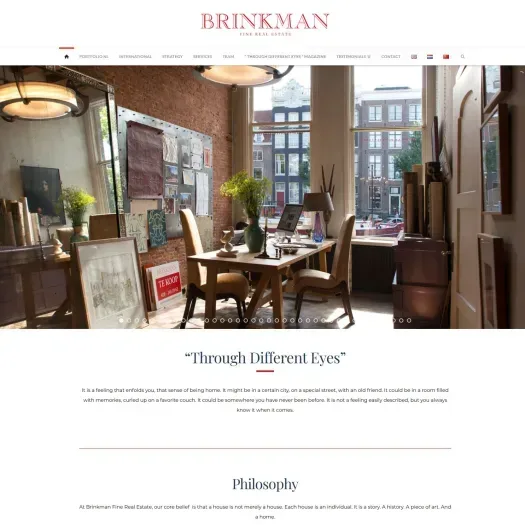Screenshot der Website von www.brinkmanfinerealestate.com