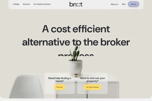 Screenshot van de website van www.brixt.nl