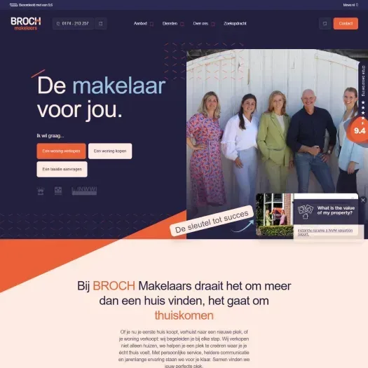 Screenshot van de website van www.broch.nl