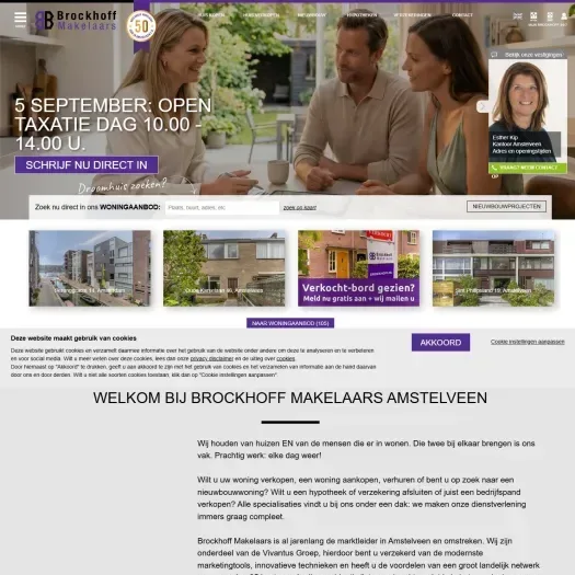 Screenshot van de website van brockhoff.nl