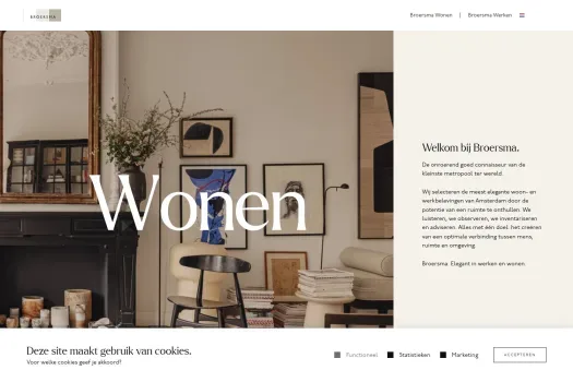 Screenshot of the website of www.broersma.nl