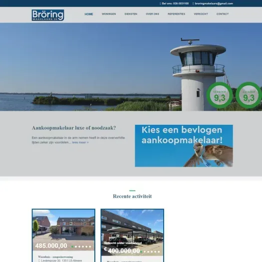 Screenshot der Website von www.broringmakelaars.nl