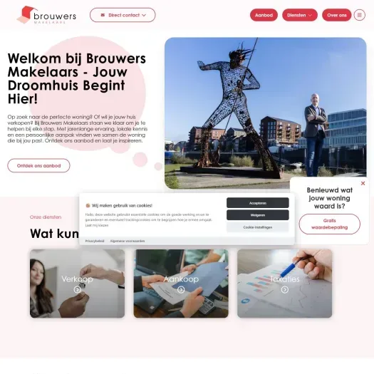 Screenshot der Website von www.uwwoning.nl