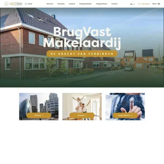 Screenshot der Website von www.brugvast.nl
