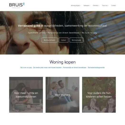 Screenshot van de website van www.bruismakelaars.nl