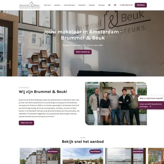 Screenshot van de website van www.brummelenbeuk.nl