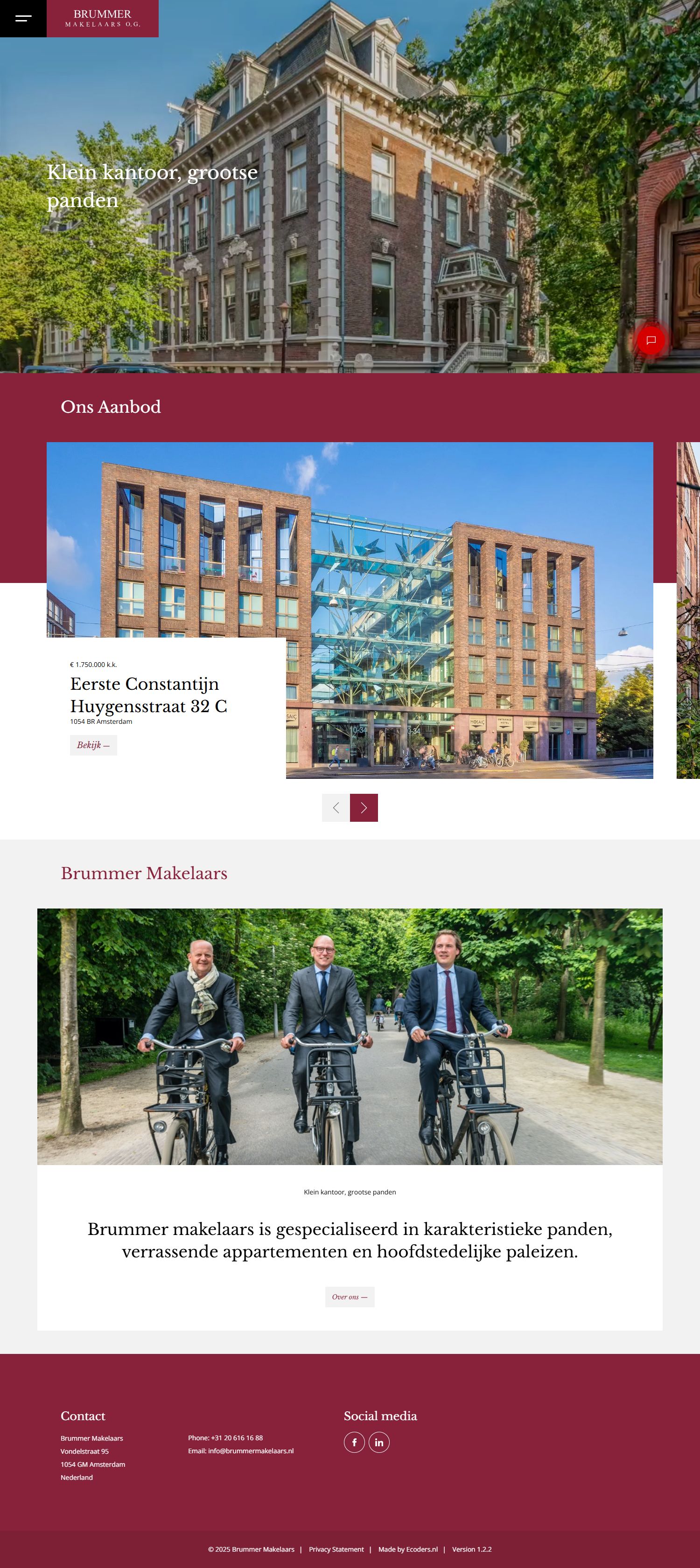 Team foto van Brummer Makelaars en Taxateurs o.g.