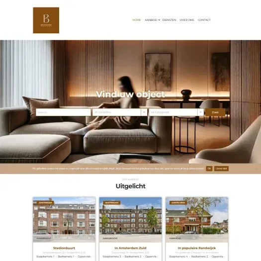 Screenshot of the website of www.bruseker.nl