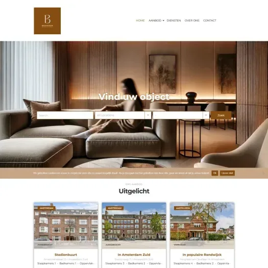 Screenshot van de website van www.bruseker.nl