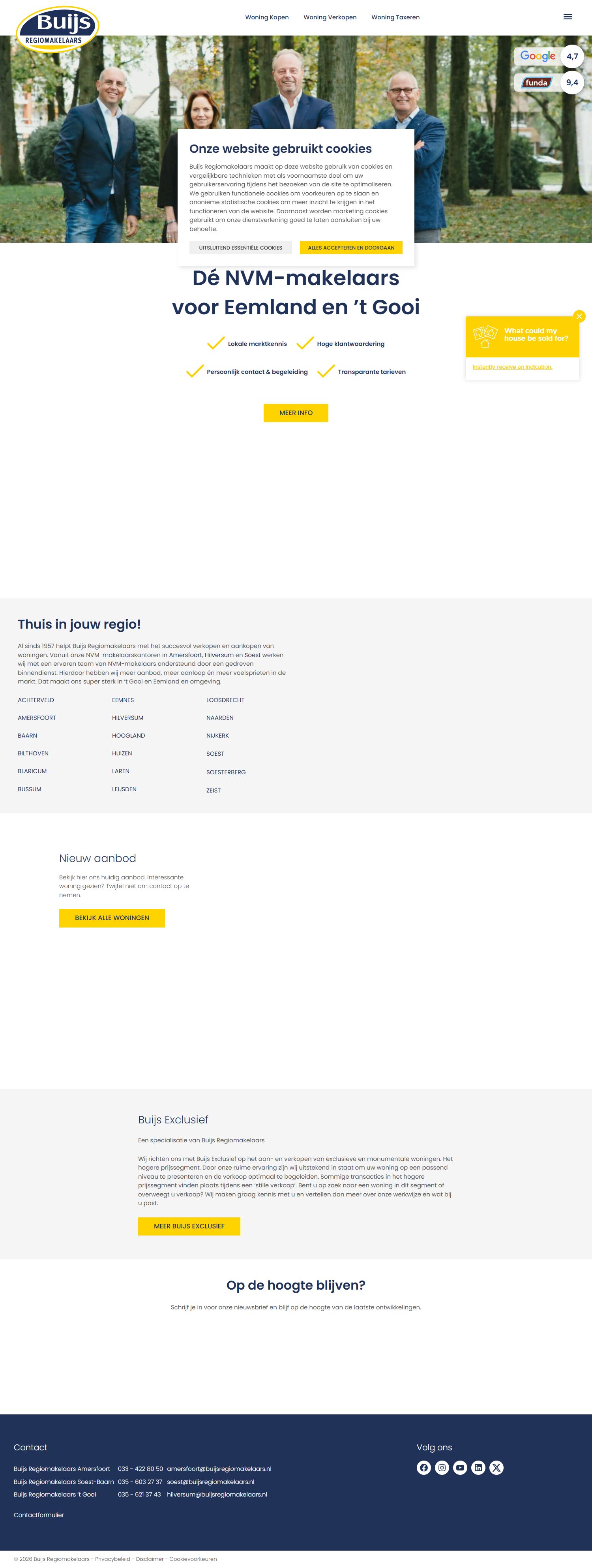 Screenshot der Website von www.buijsregiomakelaars.nl