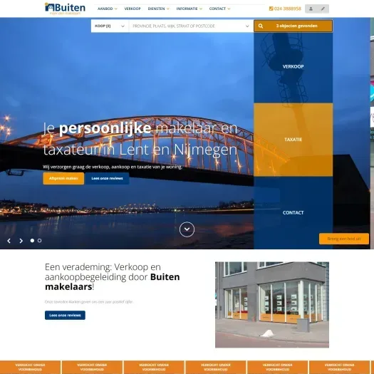 Screenshot van de website van www.buiten.nu
