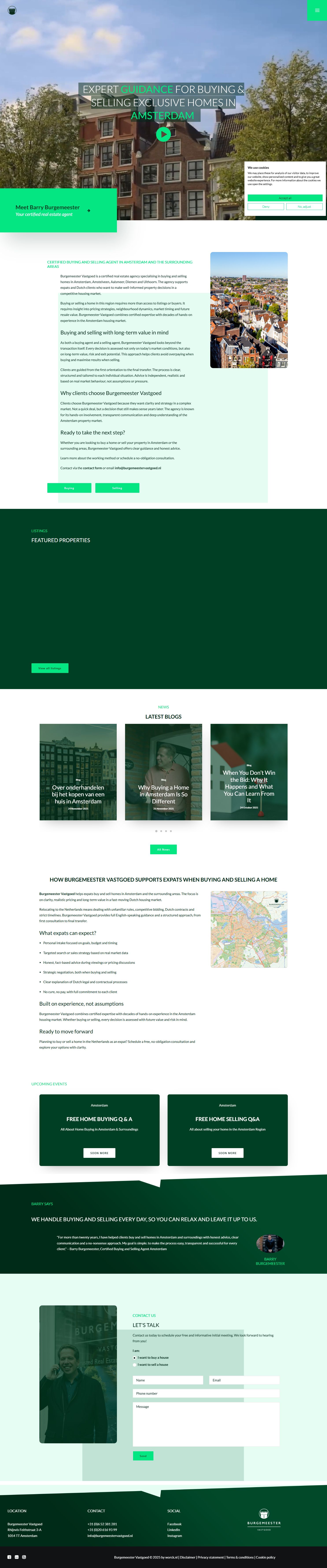Screenshot van de website van www.burgemeestervastgoed.nl