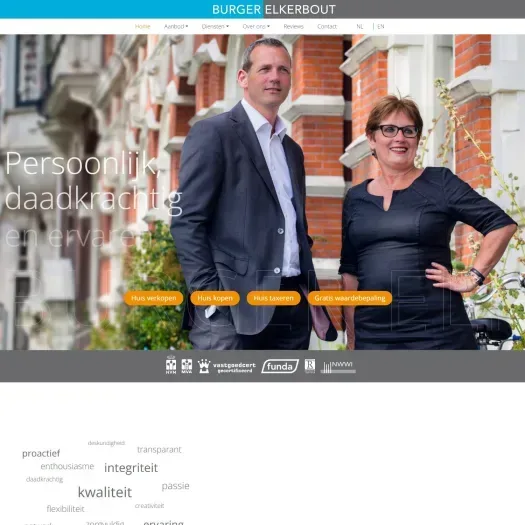 Screenshot van de website van www.burgerelkerbout.nl
