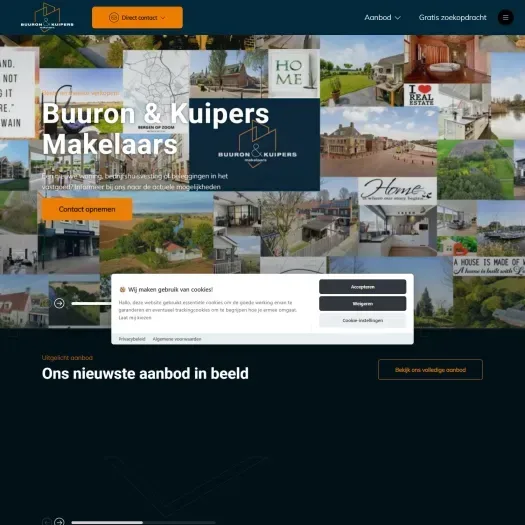 Screenshot of the website of www.buuron-kuipers.nl