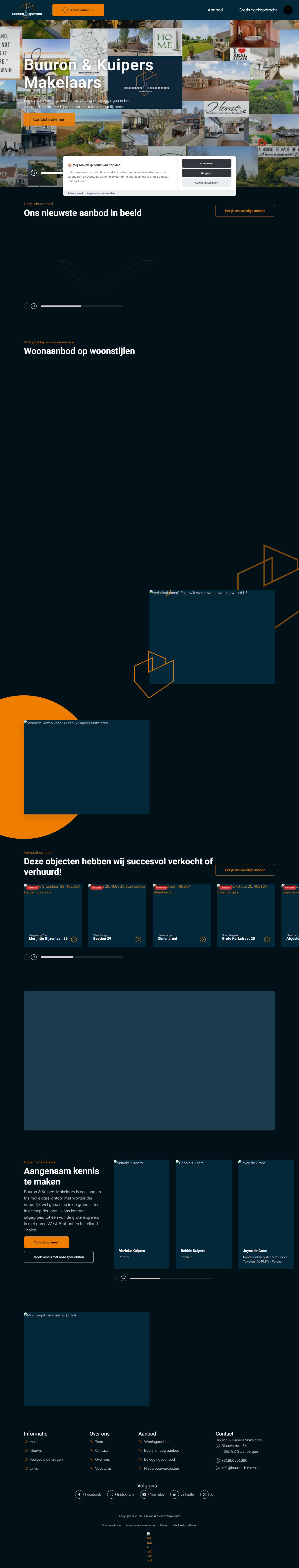 Screenshot der Website von www.buuron-kuipers.nl