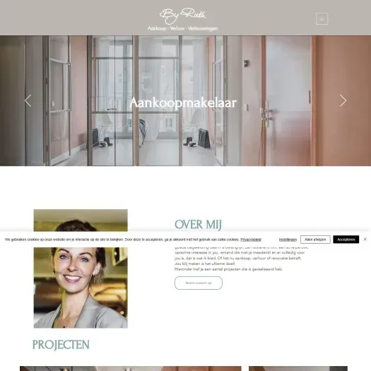 Screenshot of the website of www.byruth.nl