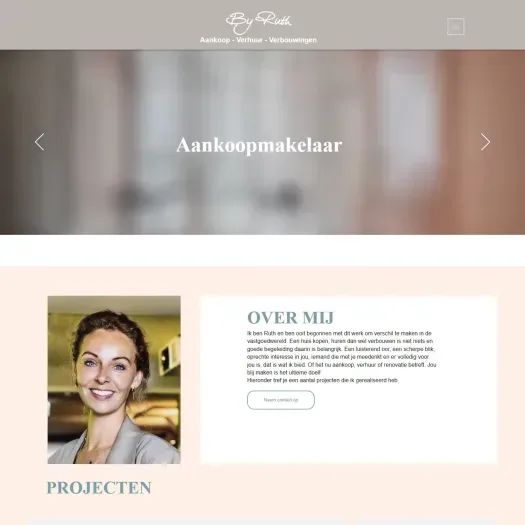 Screenshot van de website van byruth.nl