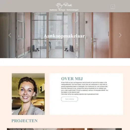 Screenshot of the website of www.byruth.nl