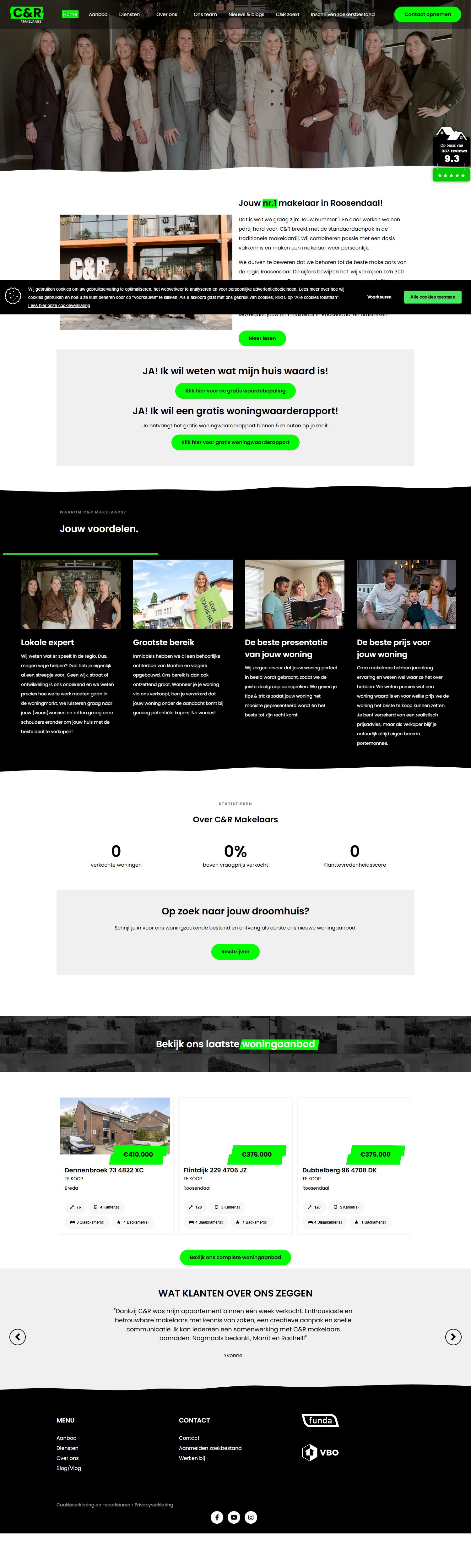 Screenshot der Website von www.crmakelaars.nl