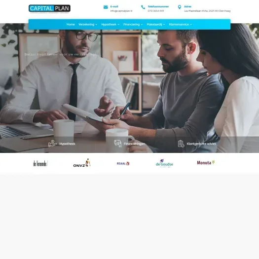 Screenshot van de website van www.capitalplan.nl