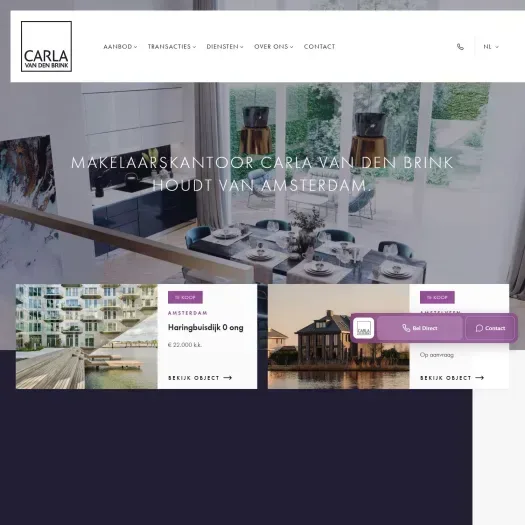 Screenshot der Website von www.vandenbrink.nl