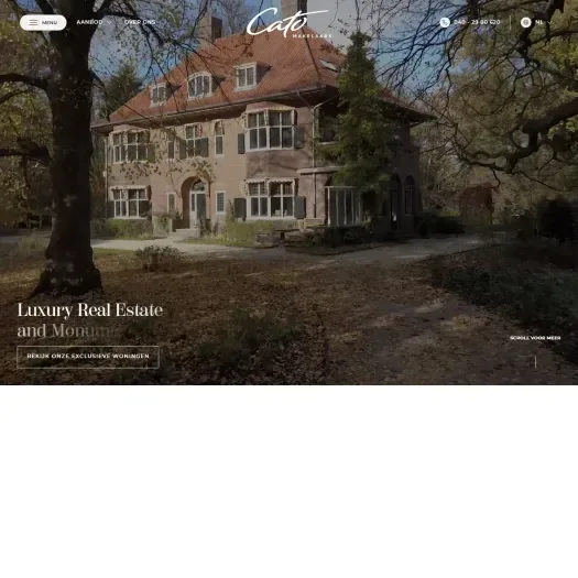 Screenshot van de website van www.catomakelaars.nl