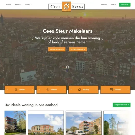 Screenshot of the website of www.ceessteurmakelaars.nl
