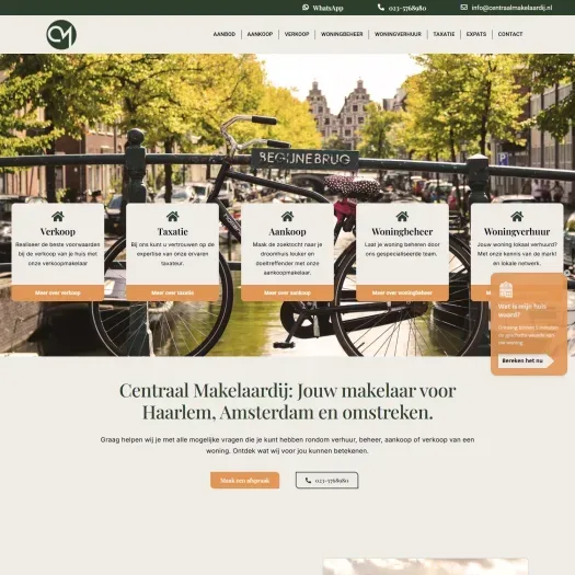 Capture d'écran du site web de www.centraalmakelaardij.nl
