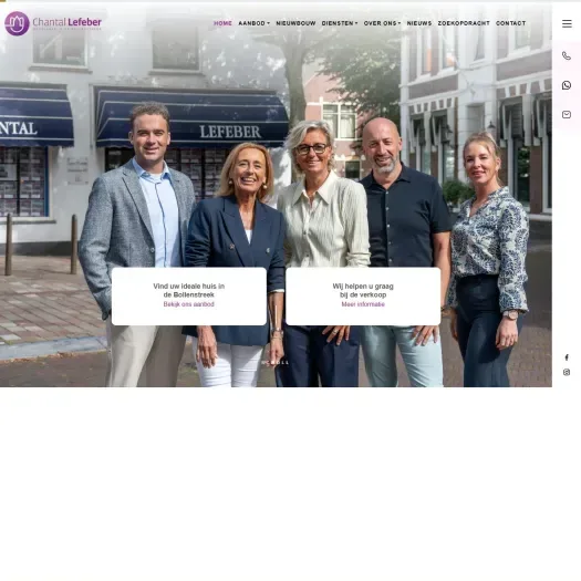 Screenshot of the website of www.chantallefeber.nl