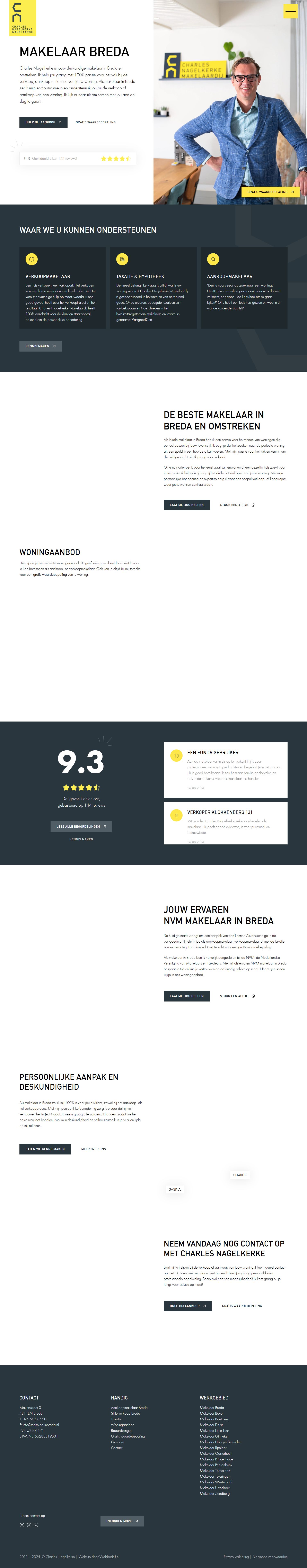 Screenshot der Website von www.makelaarinbreda.nl
