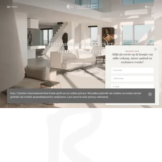 Screenshot van de website van r365.nl