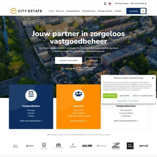 Screenshot van de website van www.cityestate.nl