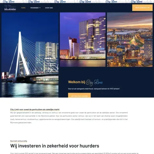 Screenshot van de website van www.citylimitvastgoedbeheer.nl