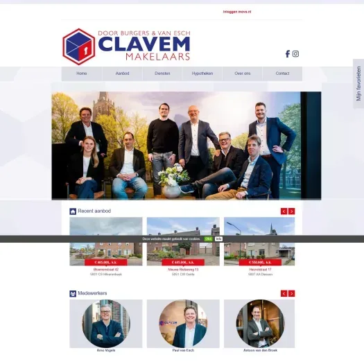 Screenshot of the website of www.clavem.eu