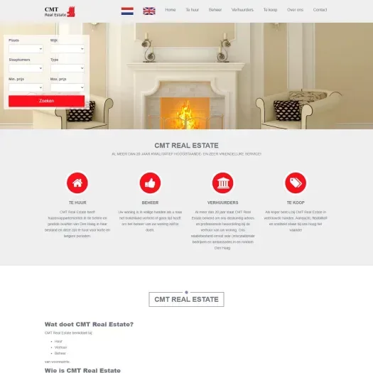Screenshot van de website van www.cmt.nl