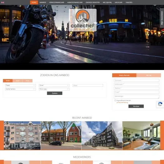 Capture d'écran du site web de www.collectiefmakelaars.nl