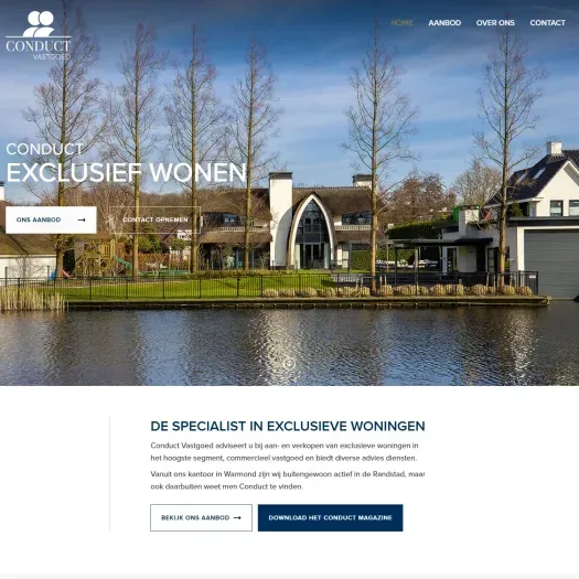 Screenshot of the website of conductvastgoed.com