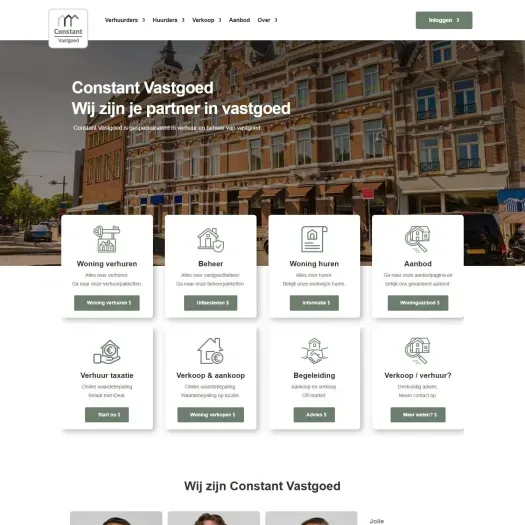 Screenshot van de website van www.constantvastgoed.nl