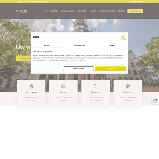 Capture d'écran du site web de www.consten-vastgoed.nl