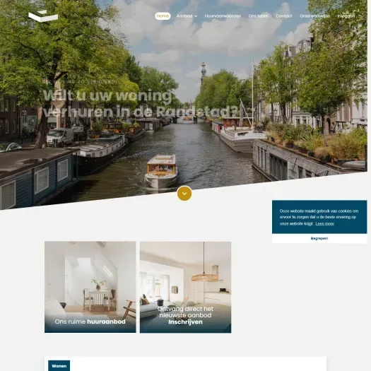 Capture d'écran du site web de www.cornerstonewonen.nl