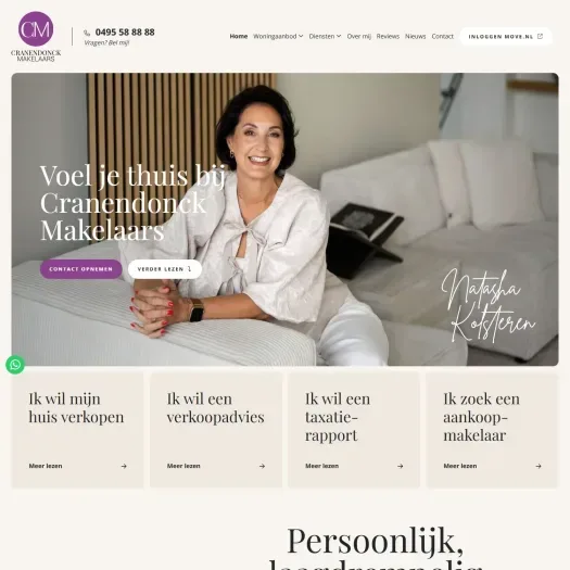 Capture d'écran du site web de www.cranendonckmakelaars.nl