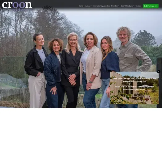 Screenshot der Website von www.croonmakelaars.nl