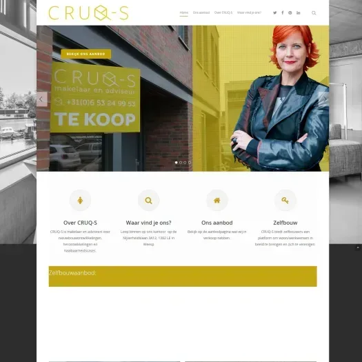 Screenshot der Website von www.cruq-s.nl