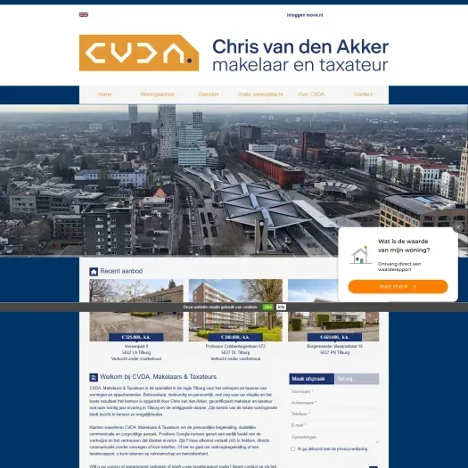 Capture d'écran du site web de www.cvda.nl