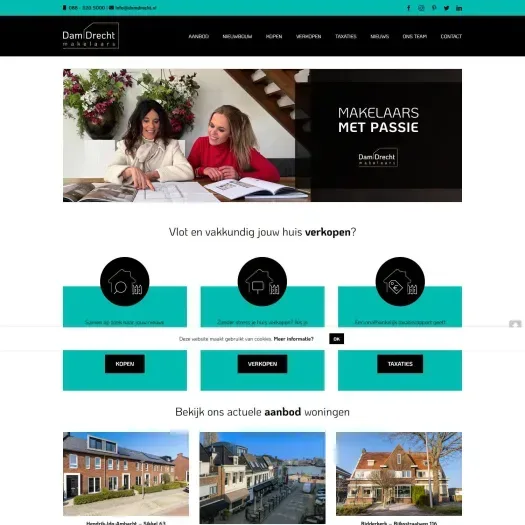 Screenshot der Website von www.damdrecht.nl