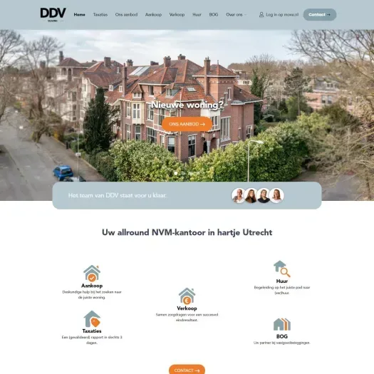 Screenshot van de website van www.drostedevries.com